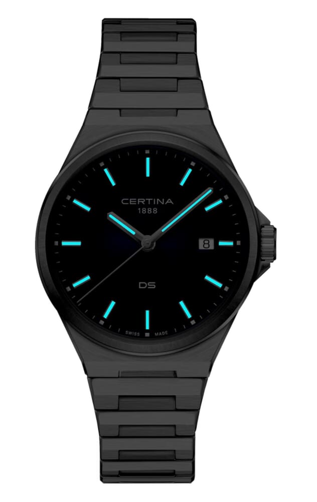 Унисекс часы Certina DS 7 C043.410.11.041.00, механизм кварцевый, циферблат синий, браслет нержавеющая сталь — Изображение 2