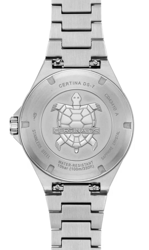Унисекс часы Certina DS 7 C043.410.11.041.00, механизм кварцевый, циферблат синий, браслет нержавеющая сталь — Изображение 3