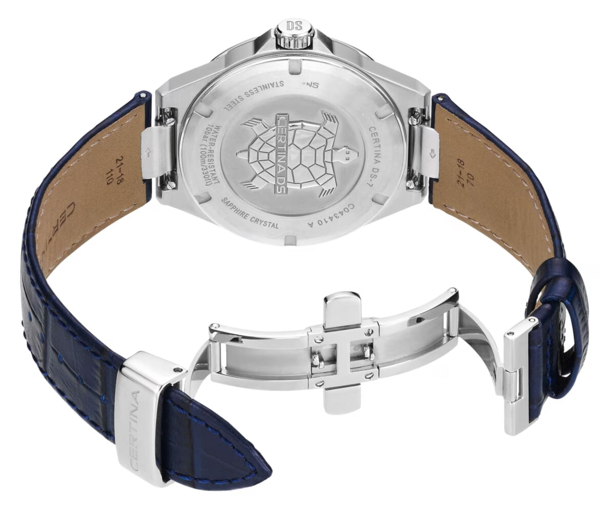 Унисекс кварцевый часы Certina DS 7 C043.410.16.041.00 синий кожа — Изображение 4