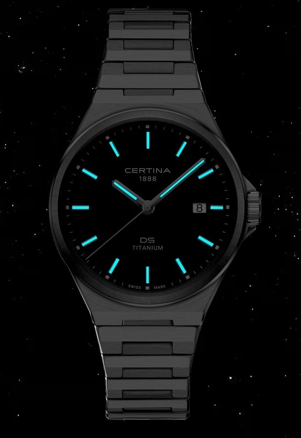 Унисекс кварцевый часы Certina DS 7 C043.410.44.051.00 черный титан — Изображение 2