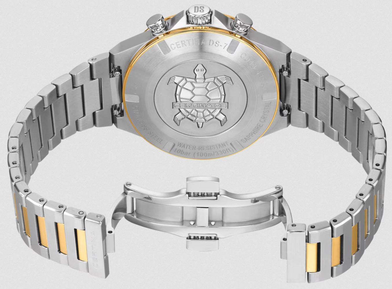 Мужские кварцевый часы Certina DS 7 C043.417.22.031.00 серебристый нержавеющая сталь + pvd — Изображение 4