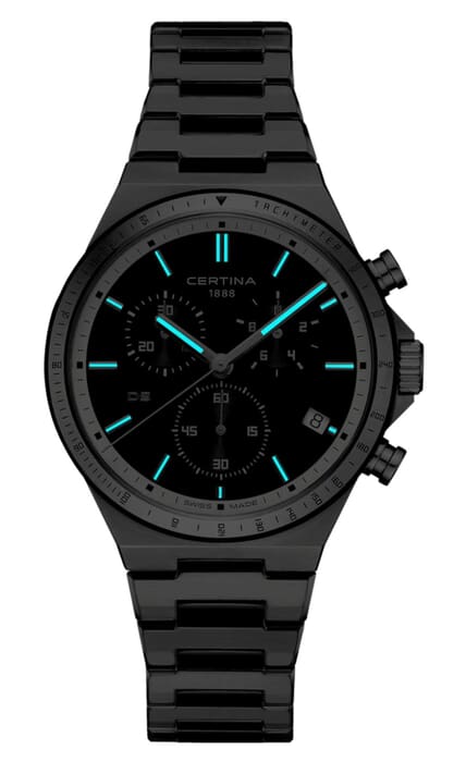 Мужские кварцевый часы Certina DS 7 C043.417.22.051.00 черный нержавеющая сталь + pvd — Изображение 2