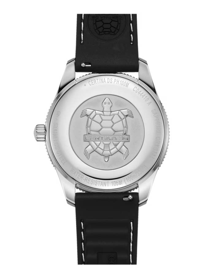 Мужские часы Certina DS PH100M C044.410.17.050.00, механизм кварцевый, циферблат черный, браслет каучук — Изображение 2