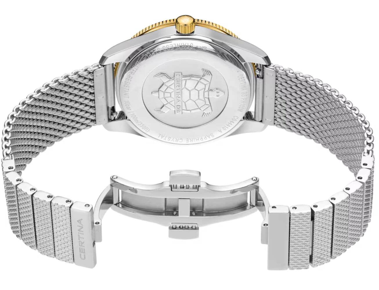 Мужские кварцевый часы Certina DS PH100M C044.410.21.030.00 бежевый нержавеющая сталь — Изображение 4