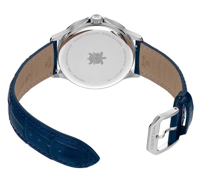 Мужские часы Certina DS 8 C045.410.16.041.00, механизм кварцевый, циферблат синий, браслет кожа — Изображение 3