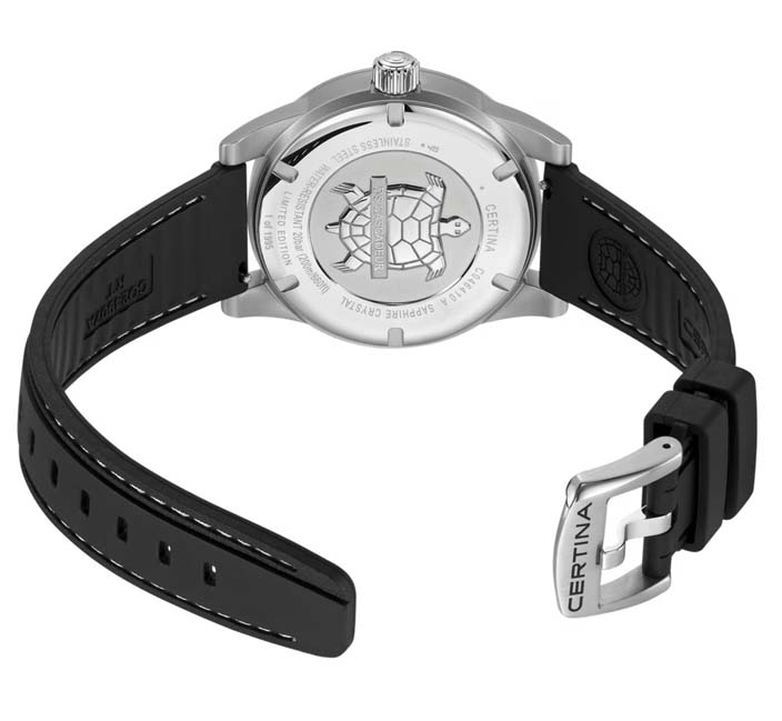 Мужские часы Certina DS Cascadeur C046.410.27.051.10, механизм кварцевый, циферблат черный, браслет каучук — Изображение 4