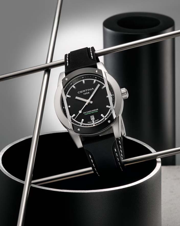 Мужские часы Certina DS Cascadeur C046.410.27.051.10, механизм кварцевый, циферблат черный, браслет каучук — Изображение 9