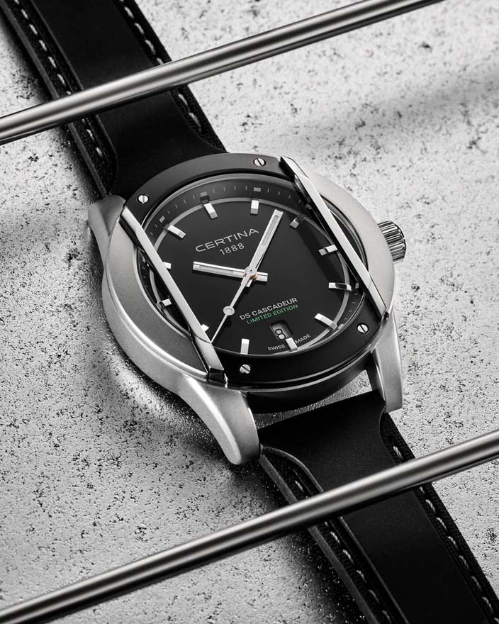 Мужские часы Certina DS Cascadeur C046.410.27.051.10, механизм кварцевый, циферблат черный, браслет каучук — Изображение 10