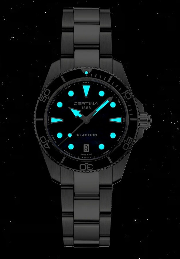 Женские кварцевый часы Certina DS Action C048.210.11.121.00 синий нержавеющая сталь — Изображение 2