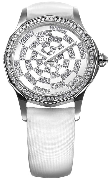 Женские часы Corum Admiral A020-02579, механизм кварцевый, циферблат белый, браслет кожа — Изображение 1