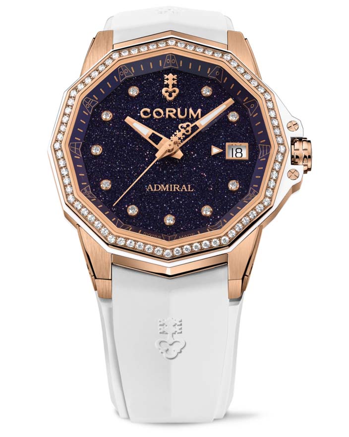 Женские механический с автоподзаводом часы Corum Admiral A082-04471 синий каучук — Изображение 1