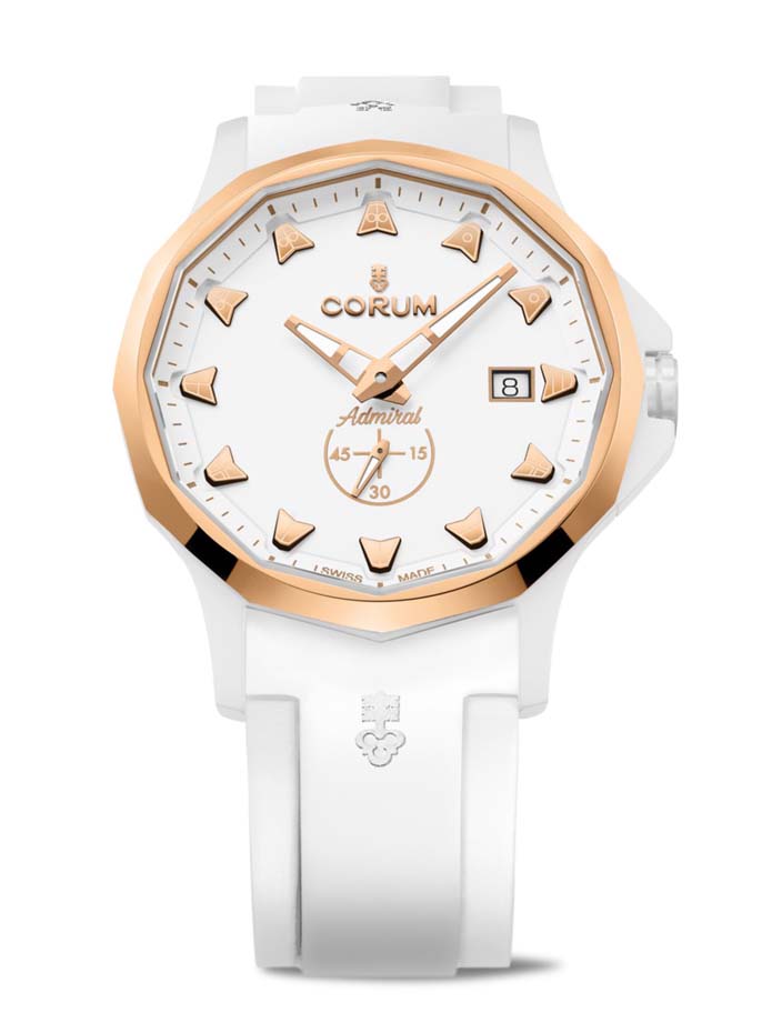 Мужские механический с автоподзаводом часы Corum Admiral A395-04460 белый каучук — Изображение 1