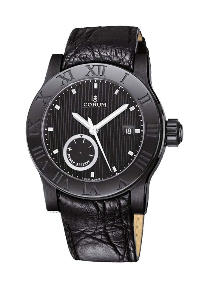 Мужские механический с автоподзаводом часы Corum Romulus R373-00740 черный кожа — Изображение 1