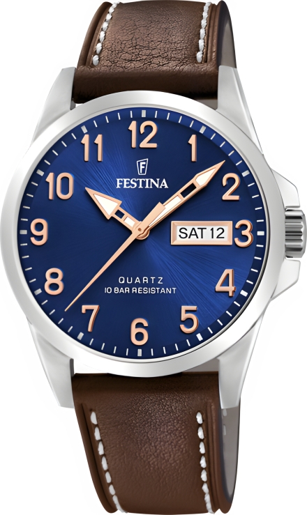Мужские часы Festina Classic 20358.B, механизм кварцевый, циферблат , браслет кожа — Изображение 1