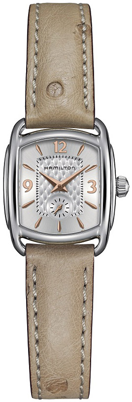 Женские часы Hamilton American Classic H12351855, механизм кварцевый, циферблат серебристый, браслет кожа — Изображение 1