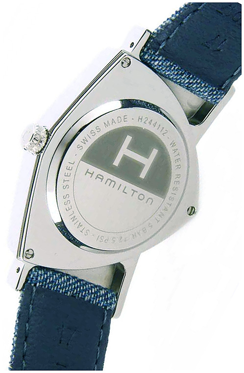 Унисекс кварцевый часы Hamilton Ventura H24411941 синий текстиль — Изображение 3