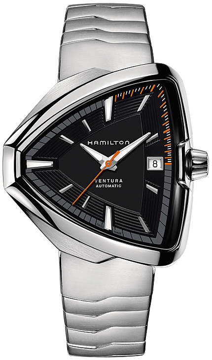 Мужские механический с автоподзаводом часы Hamilton Ventura H24555131 черный нержавеющая сталь — Изображение 1