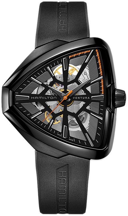 Мужские механический с автоподзаводом часы Hamilton Ventura H24595331 серебристый каучук — Изображение 1
