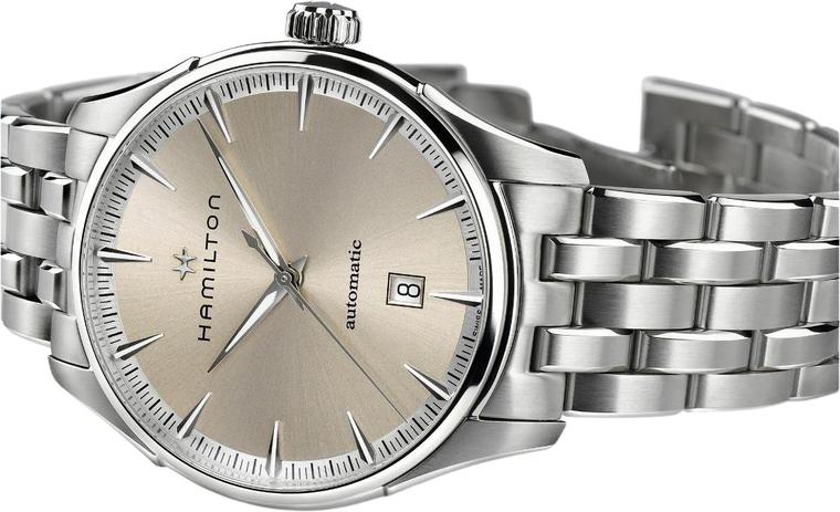Мужские механический с автоподзаводом часы Hamilton Jazzmaster H32475120 бежевый нержавеющая сталь — Изображение 2