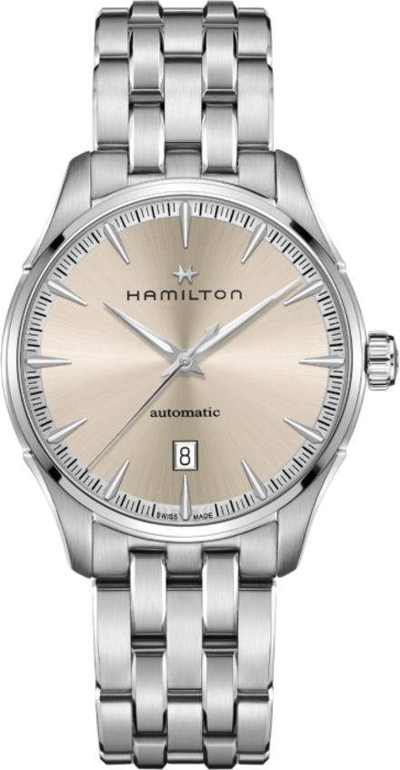 Мужские механический с автоподзаводом часы Hamilton Jazzmaster H32475120 бежевый нержавеющая сталь — Изображение 1