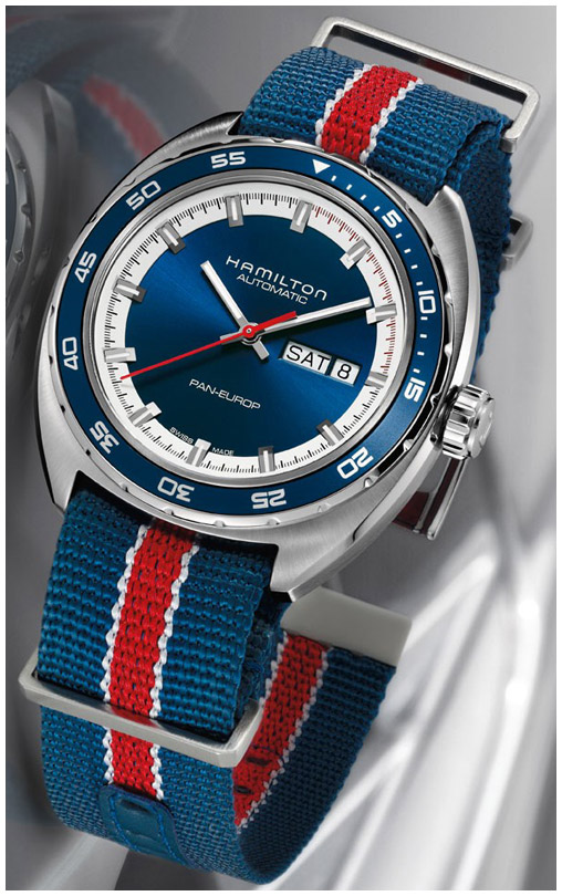 Мужские часы Hamilton American Classic H35405741, механизм механический с автоподзаводом, циферблат синий, браслет текстиль — Изображение 3