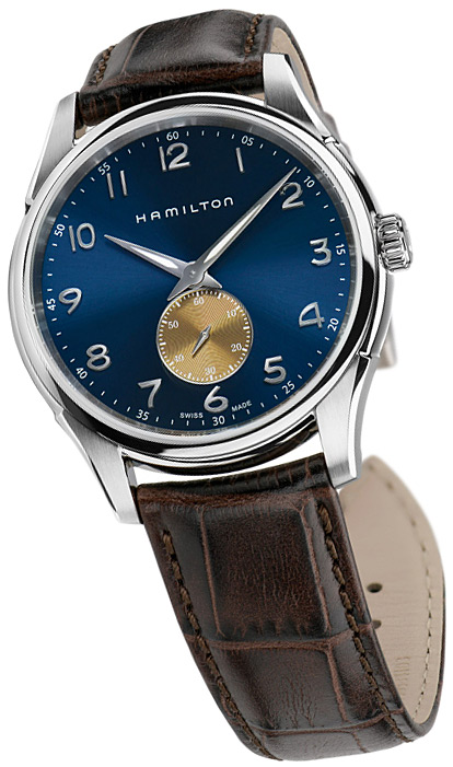Мужские кварцевый часы Hamilton Jazzmaster H38411540 синий кожа — Изображение 2