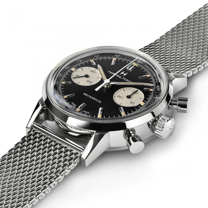 Мужские механический часы Hamilton American Classic H38429130 черный нержавеющая сталь — Изображение 2