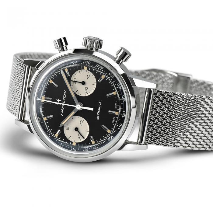 Мужские механический часы Hamilton American Classic H38429130 черный нержавеющая сталь — Изображение 3