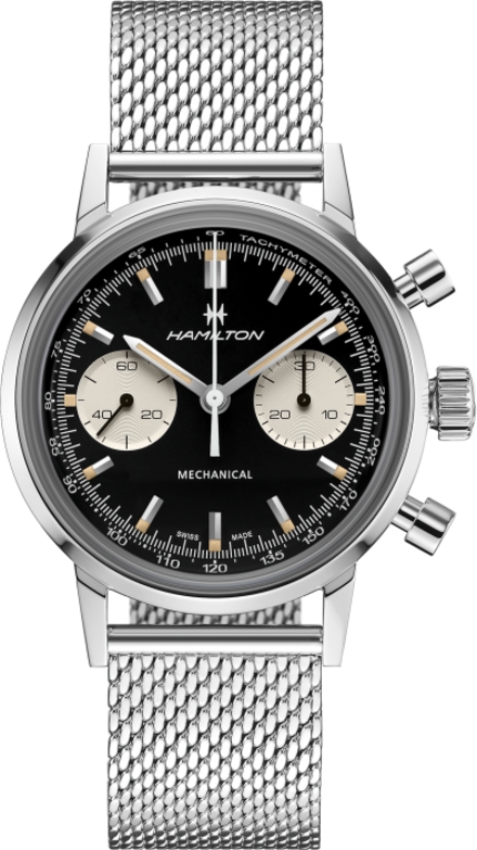 Мужские механический часы Hamilton American Classic H38429130 черный нержавеющая сталь — Изображение 1