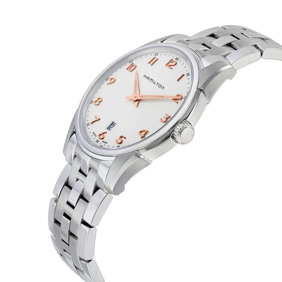 Мужские кварцевый часы Hamilton Jazzmaster H38511113 серебристый нержавеющая сталь — Изображение 3