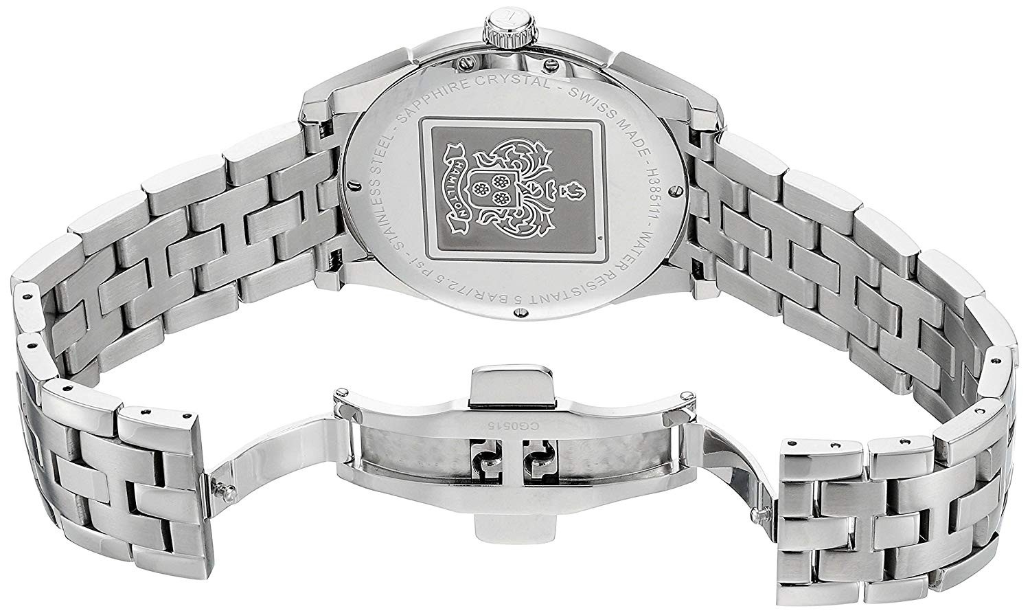 Мужские кварцевый часы Hamilton Jazzmaster H38511113 серебристый нержавеющая сталь — Изображение 4