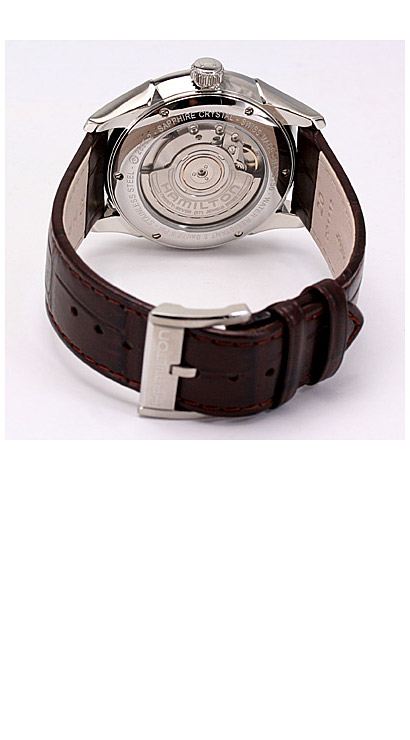 Мужские механический с автоподзаводом часы Hamilton Jazzmaster H42515555 серебристый кожа — Изображение 2