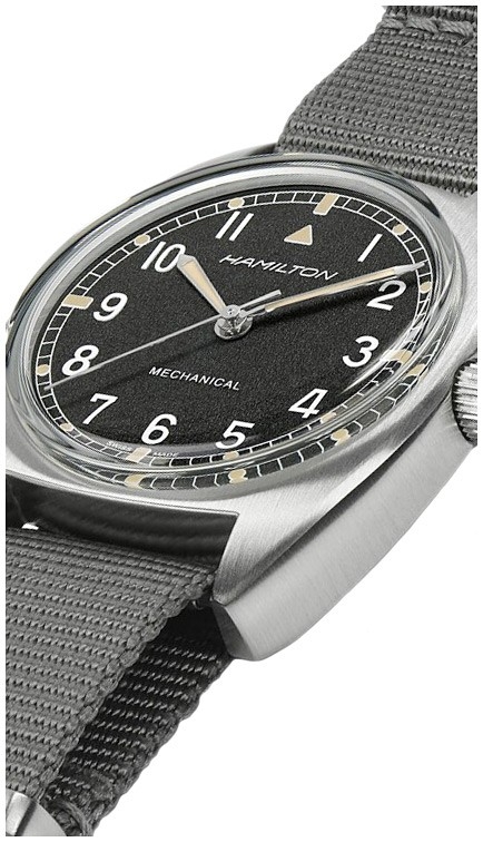 Мужские часы Hamilton Khaki Aviation H76419931, механизм механический с ручным заводом, циферблат черный, браслет текстиль — Изображение 3