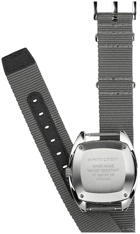 Мужские часы Hamilton Khaki Aviation H76419931, механизм механический с ручным заводом, циферблат черный, браслет текстиль — Изображение 5