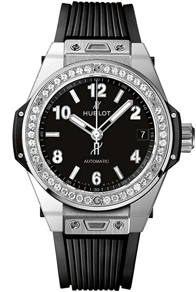 Женские часы Hublot Big Bang 465.SX.1170.RX.1204, механизм механический с автоподзаводом, циферблат черный, браслет каучук — Изображение 1