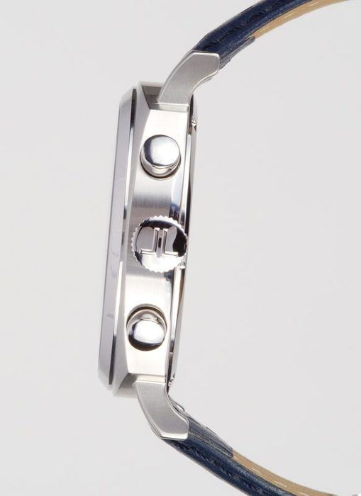Мужские часы Jacques Lemans Sport 1-1645I, механизм кварцевый хронограф, циферблат синий, браслет кожа — Изображение 6