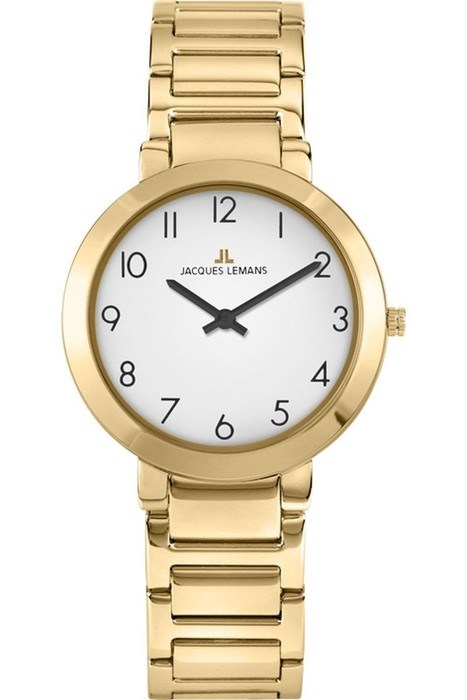Женские часы Jacques Lemans Classic 1-1842S, механизм кварцевый, циферблат белый, браслет нержавеющая сталь — Изображение 1