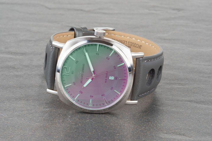 Мужские часы Jacques Lemans Classic 1-1943I, механизм кварцевый, циферблат зеленый, браслет кожа — Изображение 4