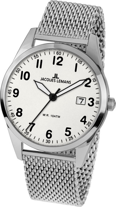 Мужские часы Jacques Lemans Classic 1-2002I, механизм кварцевый, циферблат , браслет сталь — Изображение 1