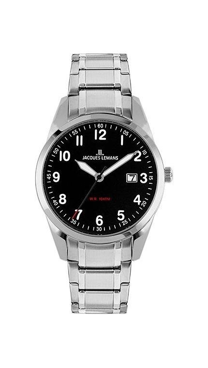 Мужские часы Jacques Lemans Classic 1-2002Q, механизм кварцевый, циферблат , браслет сталь — Изображение 1