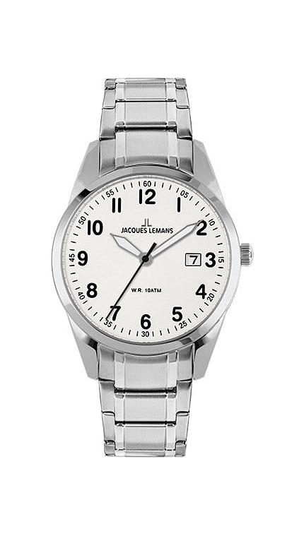 Мужские часы Jacques Lemans Classic 1-2002R, механизм кварцевый, циферблат , браслет сталь — Изображение 1