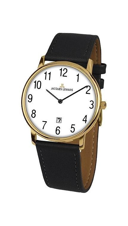 JACQUES LEMANS Orologio Analogueico Quarzo Uomo con Cinturino in Pelle 1-2003F