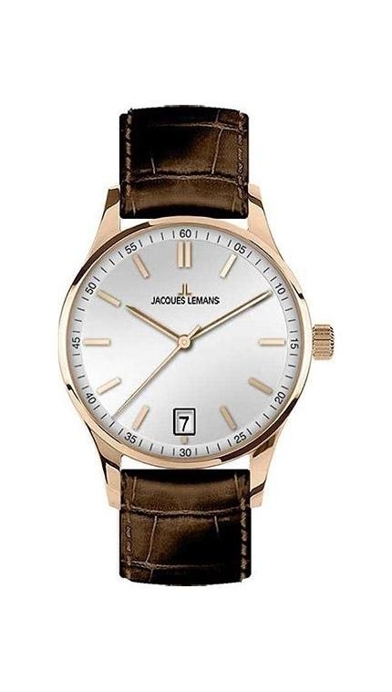 Женские часы Jacques Lemans Classic 1-2027E, механизм кварцевый, циферблат , браслет кожа — Изображение 1