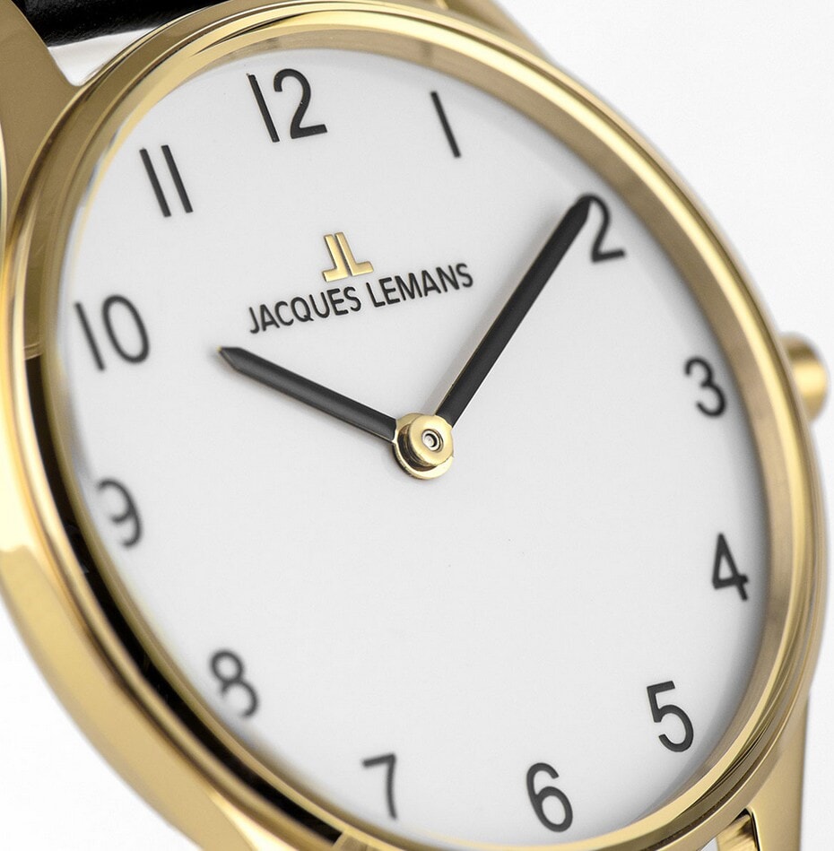 Женские часы Jacques Lemans Classic 1-2123H, механизм кварцевый, циферблат белый, браслет кожа — Изображение 2