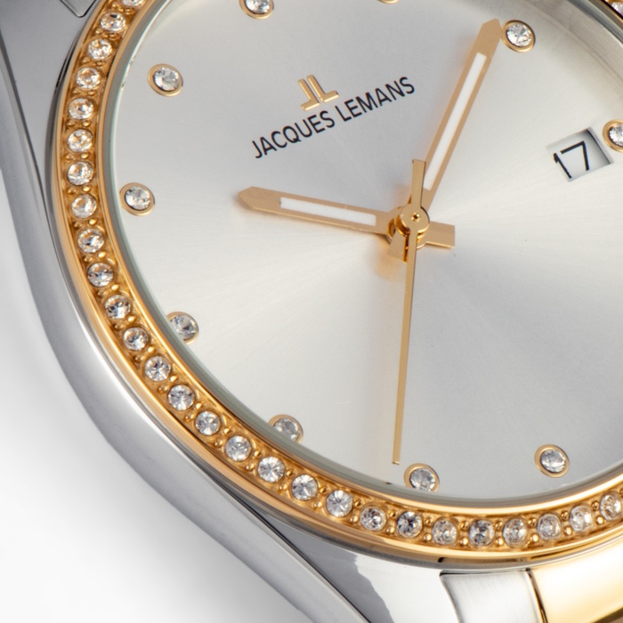 Женские часы Jacques Lemans Classic 1-2133B, механизм кварцевый, циферблат белый, браслет нержавеющая сталь — Изображение 4