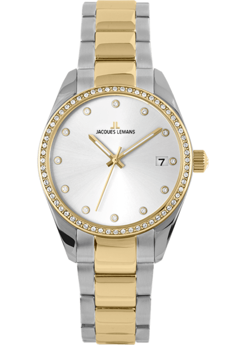 Женские часы Jacques Lemans Classic 1-2133B, механизм кварцевый, циферблат белый, браслет нержавеющая сталь — Изображение 1