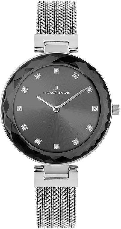 Женские часы Jacques Lemans Design Collection 1-2139A, механизм кварцевый, циферблат черный, браслет hержавеющая сталь — Изображение 1