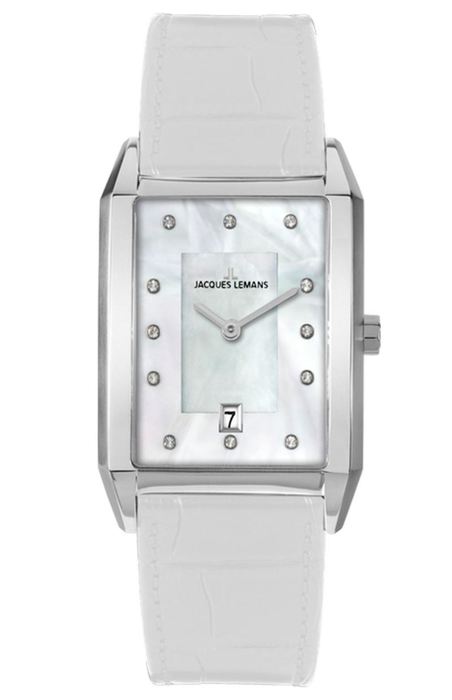 Женские часы Jacques Lemans Classic 1-2158C, механизм кварцевый, циферблат белый, браслет кожа — Изображение 1