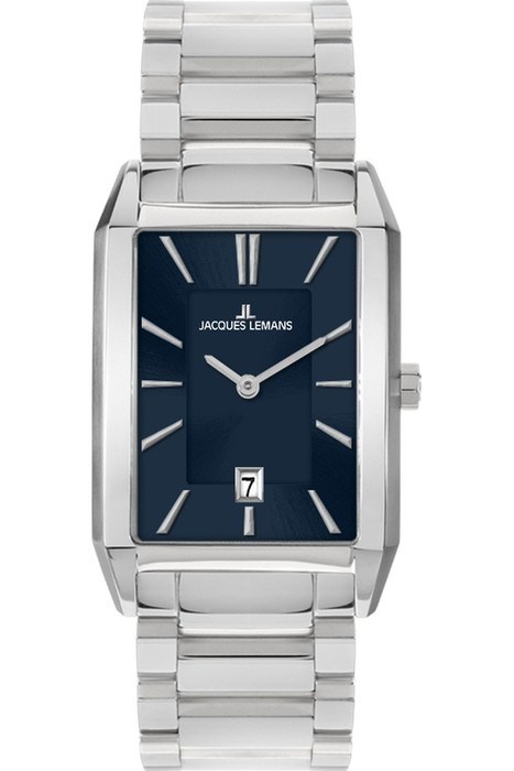 Женские часы Jacques Lemans Classic 1-2159L, механизм кварцевый, циферблат синий, браслет нержавеющая сталь — Изображение 1