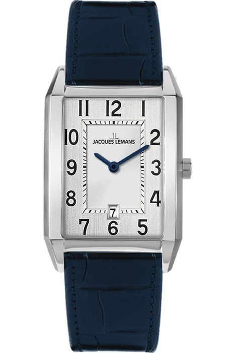 Мужские часы Jacques Lemans Classic 1-2160A, механизм кварцевый, циферблат белый, браслет кожа — Изображение 1